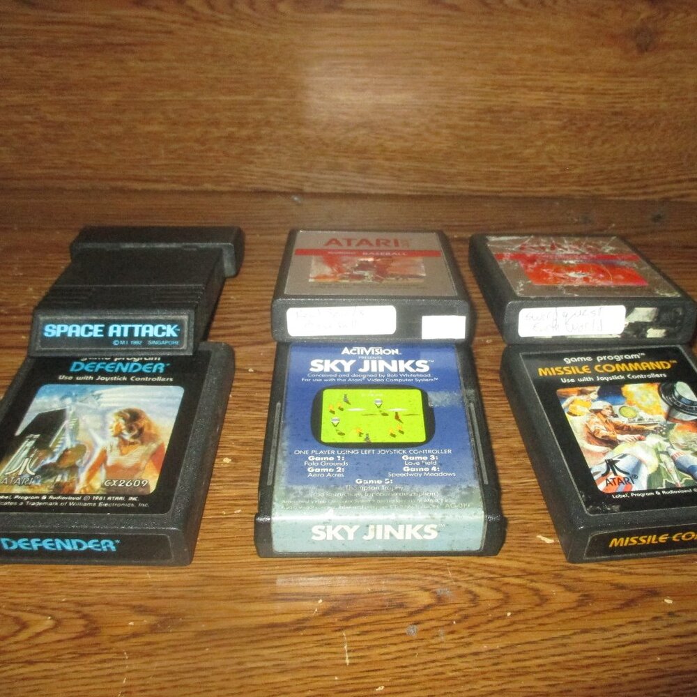 Mixed Lot of 6 Atari 2600 Games (Space Attack, Swordquest: Earthworld & more)